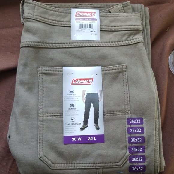 NWT Men's COLEMAN Outdoor Fleece Pants - Picture 2 of 2